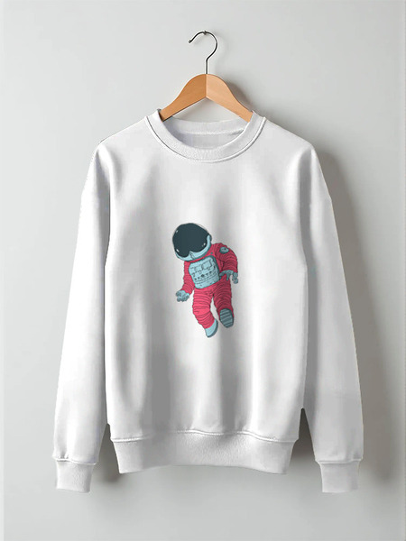 Заказать свитшот в Москве. Свитшот унисекс хлопковый Космонавт от YellowCloverShop - готовые дизайны и нанесение принтов.