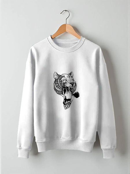 Заказать свитшот в Москве. Свитшот унисекс хлопковый Tiger от YellowCloverShop - готовые дизайны и нанесение принтов.