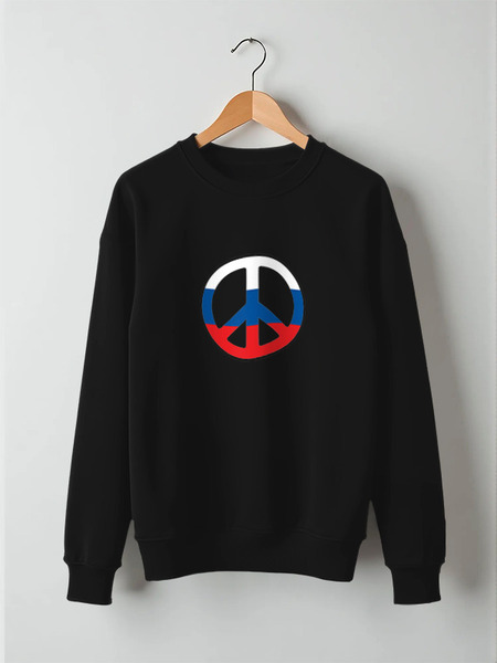 Заказать свитшот в Москве. Свитшот унисекс хлопковый Russian Pacifist от Leichenwagen - готовые дизайны и нанесение принтов.