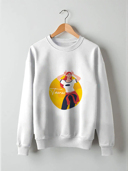Заказать свитшот в Москве. Свитшот унисекс хлопковый Телец от printeriumstore@gmail.com - готовые дизайны и нанесение принтов.