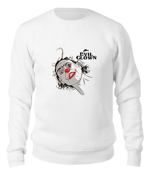 Заказать свитшот в Москве. Свитшот унисекс хлопковый Evil Clown от Leichenwagen - готовые дизайны и нанесение принтов.