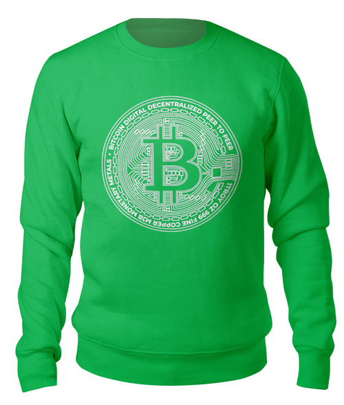 Заказать свитшот в Москве. Свитшот унисекс хлопковый ✿BITCOIN✿ от balden - готовые дизайны и нанесение принтов.