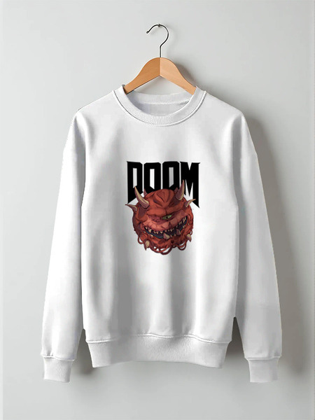 Заказать свитшот в Москве. Свитшот унисекс хлопковый Doom game  от Leichenwagen - готовые дизайны и нанесение принтов.