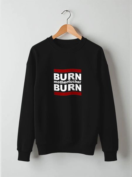 Заказать свитшот в Москве. Свитшот унисекс хлопковый Burn! от gopotol - готовые дизайны и нанесение принтов.