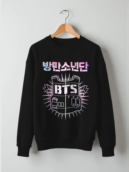 Заказать свитшот в Москве. Свитшот унисекс хлопковый BTS (k-pop)  от geekbox - готовые дизайны и нанесение принтов.