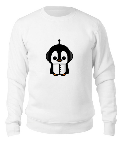 Заказать свитшот в Москве. Свитшот унисекс хлопковый Пингвин от fanart - готовые дизайны и нанесение принтов.