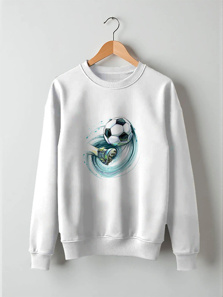 Заказать свитшот в Москве. Свитшот унисекс хлопковый Футбол от printeriumstore@gmail.com - готовые дизайны и нанесение принтов.