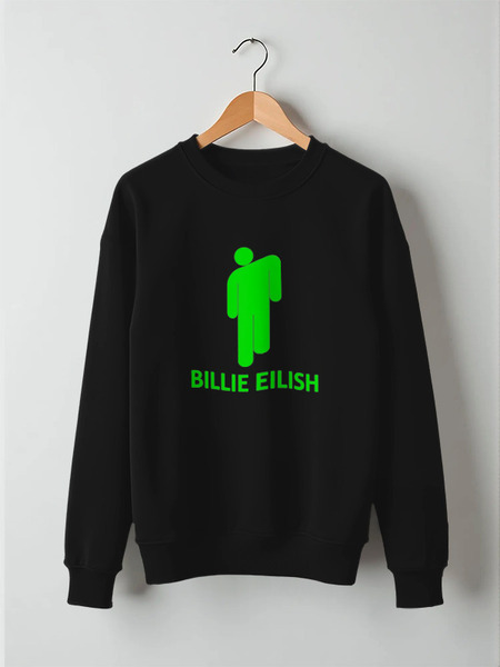 Заказать свитшот в Москве. Свитшот унисекс хлопковый Billie Eilish от DESIGNER   - готовые дизайны и нанесение принтов.