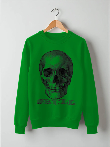 Заказать свитшот в Москве. Свитшот унисекс хлопковый SKULL (dollar) от balden - готовые дизайны и нанесение принтов.