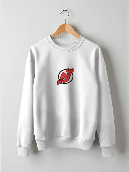 Заказать свитшот в Москве. Свитшот унисекс хлопковый NJ Devils от BURNSHIRTS - готовые дизайны и нанесение принтов.