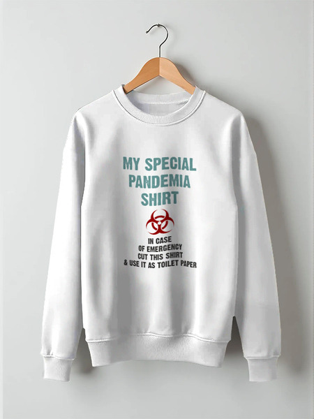 Заказать свитшот в Москве. Свитшот унисекс хлопковый Pandemia Shirt от Рустам Юсупов - готовые дизайны и нанесение принтов.