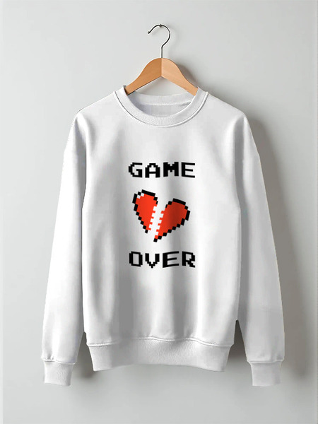 Заказать свитшот в Москве. Свитшот унисекс хлопковый Game Over (Игра Окончена) от coolmag - готовые дизайны и нанесение принтов.