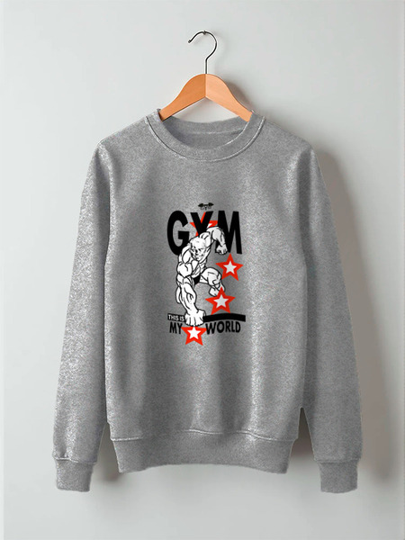 Заказать свитшот в Москве. Свитшот унисекс хлопковый GYM THIS IS MY WORLD! от Алексс Неро - готовые дизайны и нанесение принтов.