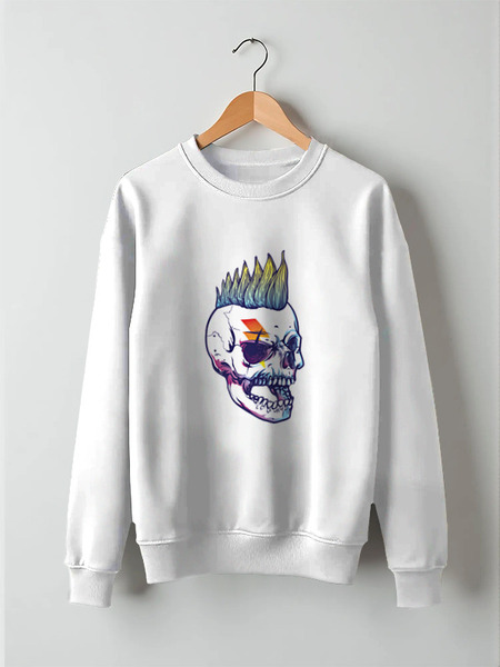 Заказать свитшот в Москве. Свитшот унисекс хлопковый Rock Skull от Jimmy Flash - готовые дизайны и нанесение принтов.