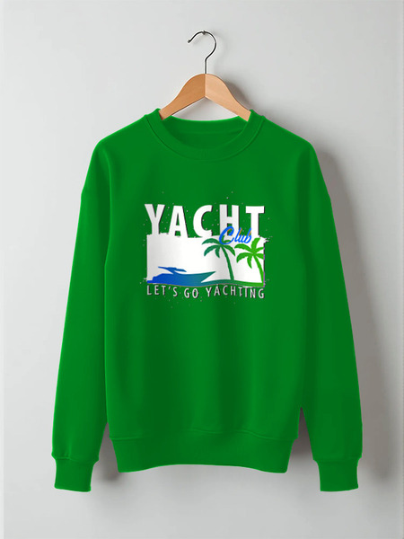 Заказать свитшот в Москве. Свитшот унисекс хлопковый YACHT club от balden - готовые дизайны и нанесение принтов.
