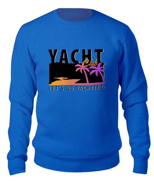 Заказать свитшот в Москве. Свитшот унисекс хлопковый YACHT club от balden - готовые дизайны и нанесение принтов.