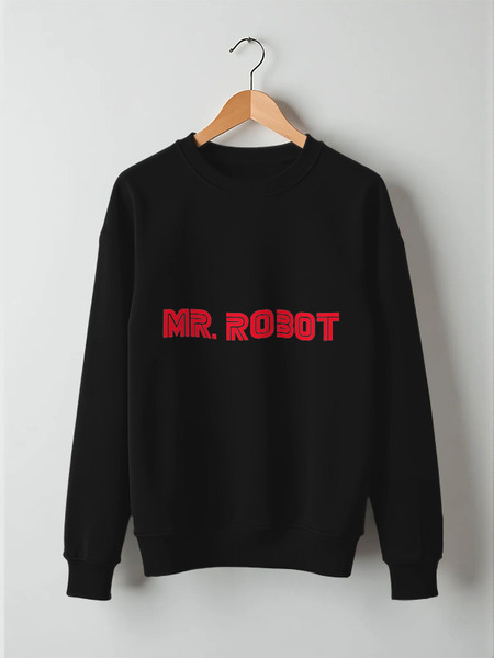 Заказать свитшот в Москве. Свитшот унисекс хлопковый MR. ROBOT от cherdantcev - готовые дизайны и нанесение принтов.