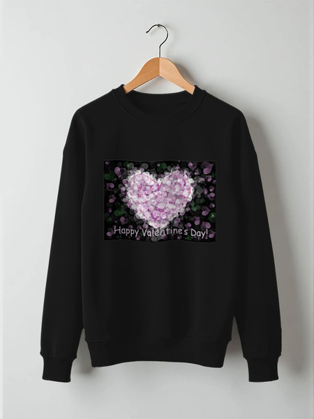 Заказать свитшот в Москве. Свитшот унисекс хлопковый  Low Poly Heart  от natulia_hatulia@yahoo.com - готовые дизайны и нанесение принтов.