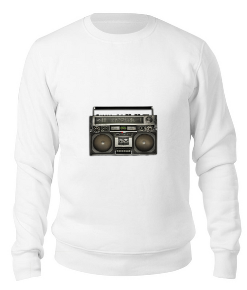 Заказать свитшот в Москве. Свитшот унисекс хлопковый Магнитофон от Vinli.shop  - готовые дизайны и нанесение принтов.