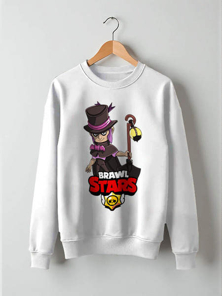 Заказать свитшот в Москве. Свитшот унисекс хлопковый BRAWL STARS MORTIS от geekbox - готовые дизайны и нанесение принтов.
