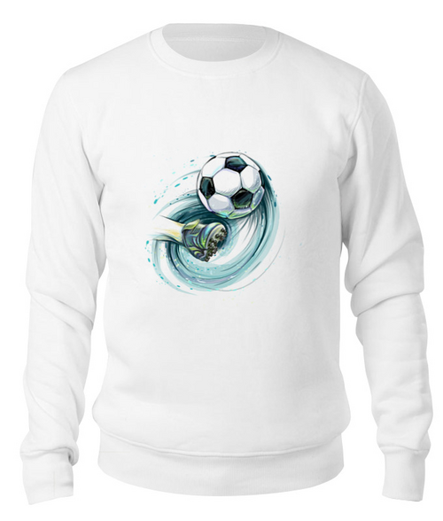 Заказать свитшот в Москве. Свитшот унисекс хлопковый Футбол от printeriumstore@gmail.com - готовые дизайны и нанесение принтов.
