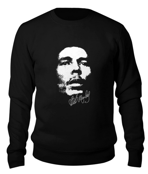 Заказать свитшот в Москве. Свитшот унисекс хлопковый Bob Marley от Denis M. - готовые дизайны и нанесение принтов.