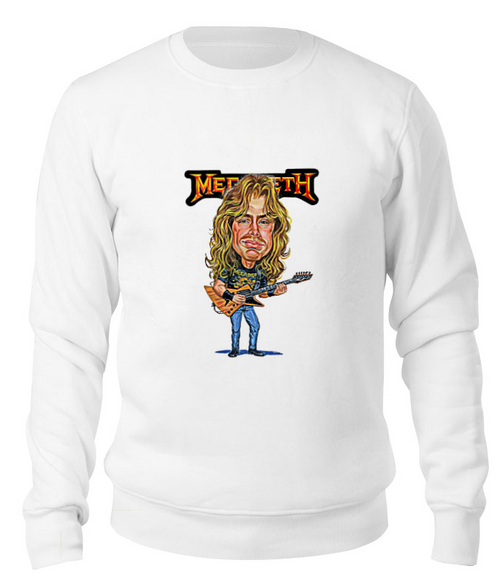 Заказать свитшот в Москве. Свитшот унисекс хлопковый Megadeth от Leichenwagen - готовые дизайны и нанесение принтов.