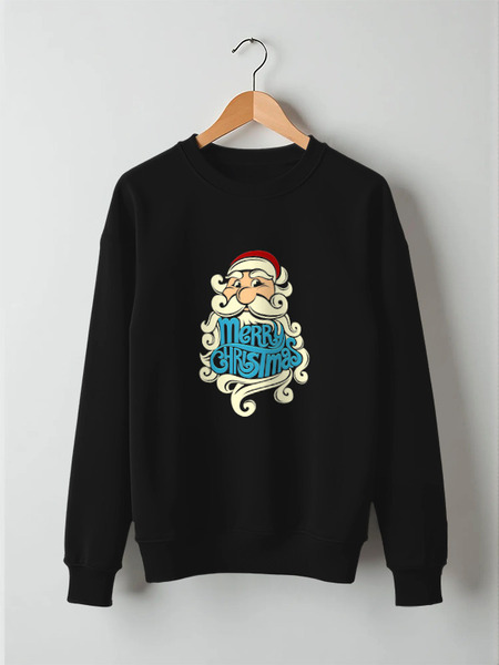 Заказать свитшот в Москве. Свитшот унисекс хлопковый Дед Мороз (Santa) от coolmag - готовые дизайны и нанесение принтов.