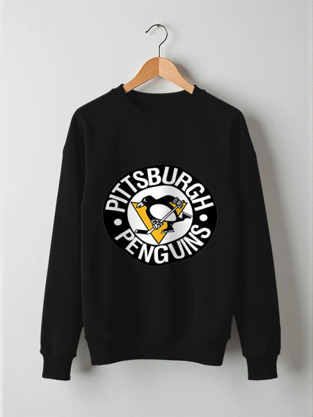 Заказать свитшот в Москве. Свитшот унисекс хлопковый Pittsburgh Penguins от Евгения Железкина - готовые дизайны и нанесение принтов.