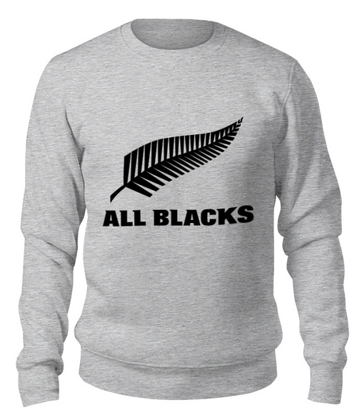 Заказать свитшот в Москве. Свитшот унисекс хлопковый All Blacks от Rugby  Man - готовые дизайны и нанесение принтов.