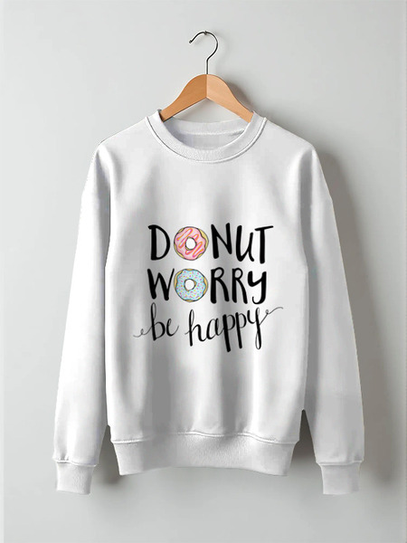 Заказать свитшот в Москве. Свитшот унисекс хлопковый Be happy от Hop Shop - готовые дизайны и нанесение принтов.