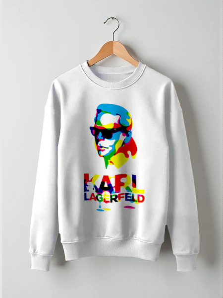 Заказать свитшот в Москве. Свитшот унисекс хлопковый Karl Lagerfeld от Leichenwagen - готовые дизайны и нанесение принтов.