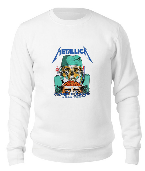Заказать свитшот в Москве. Свитшот унисекс хлопковый Metallica от Leichenwagen - готовые дизайны и нанесение принтов.