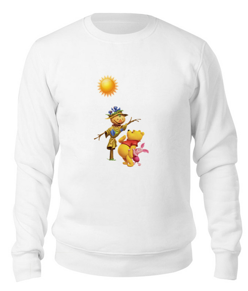 Заказать свитшот в Москве. Свитшот унисекс хлопковый ВИНИПУХ от Vinli.shop  - готовые дизайны и нанесение принтов.