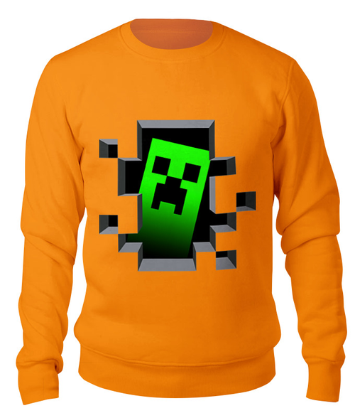 Заказать свитшот в Москве. Свитшот унисекс хлопковый Minecraft   от T-shirt print  - готовые дизайны и нанесение принтов.