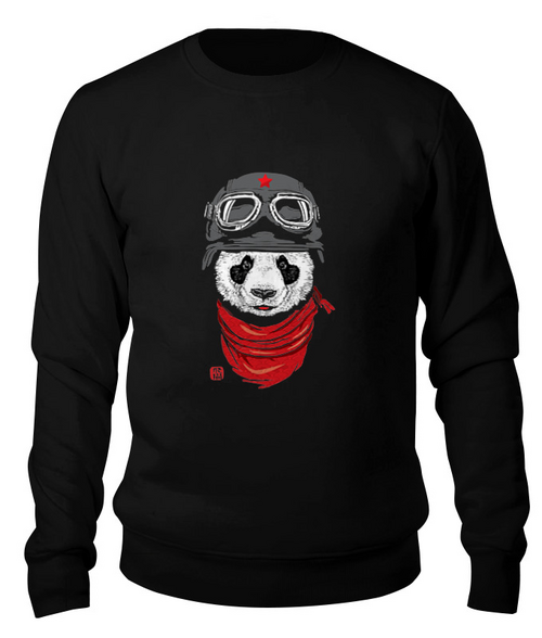 Заказать свитшот в Москве. Свитшот унисекс хлопковый Панда (Panda) от coolmag - готовые дизайны и нанесение принтов.