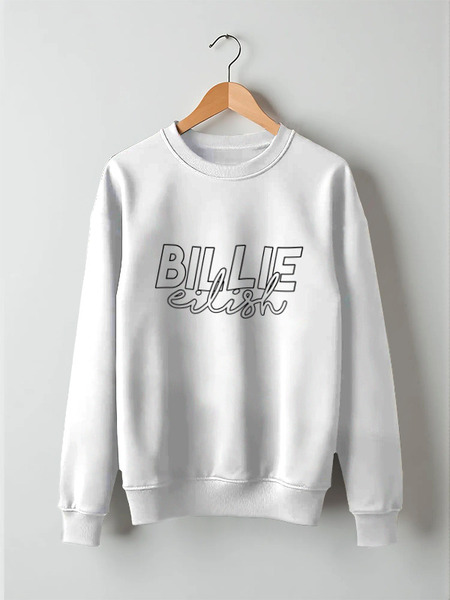Заказать свитшот в Москве. Свитшот унисекс хлопковый Billie Eilish от DESIGNER   - готовые дизайны и нанесение принтов.