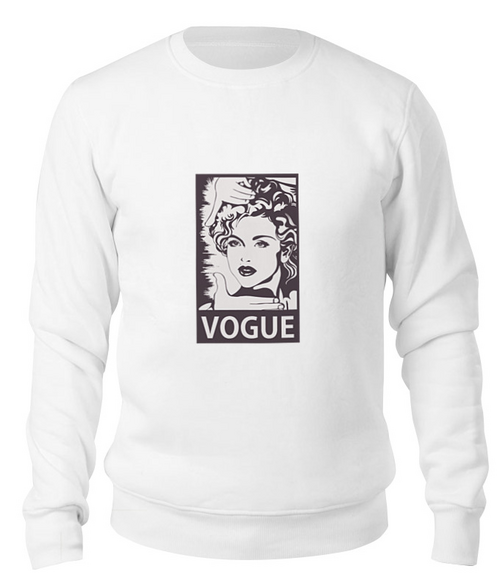 Заказать свитшот в Москве. Свитшот унисекс хлопковый Мадонна (Vogue) от coolmag - готовые дизайны и нанесение принтов.