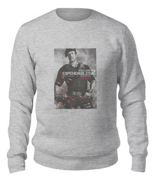Заказать свитшот в Москве. Свитшот унисекс хлопковый Expendables II Stallone от KinoArt - готовые дизайны и нанесение принтов.