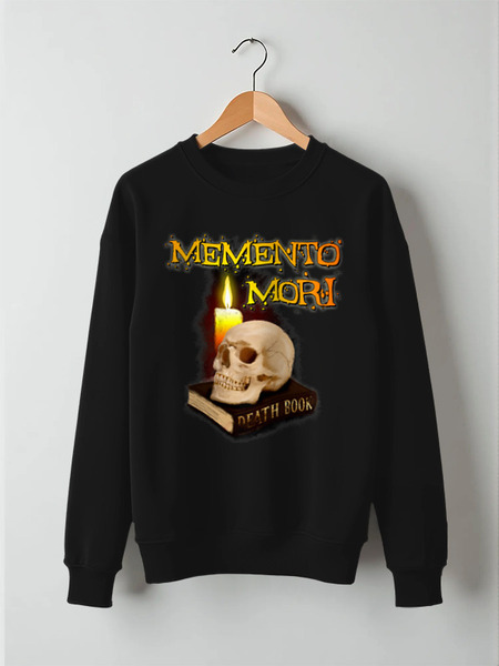 Заказать свитшот в Москве. Свитшот унисекс хлопковый Memento Mori. Помни о смерти. от Zorgo-Art  - готовые дизайны и нанесение принтов.