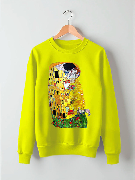 Заказать свитшот в Москве. Свитшот унисекс хлопковый Поцелуй(Gustav Klimt) от balden - готовые дизайны и нанесение принтов.