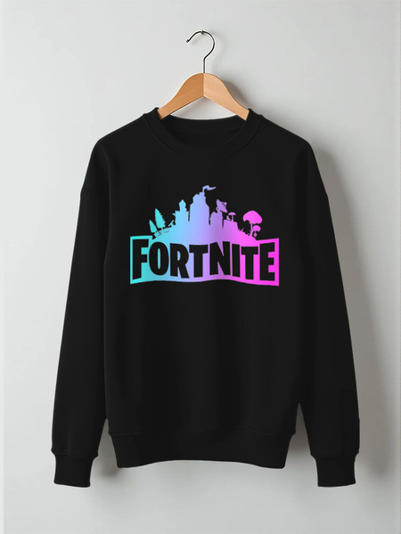 Заказать свитшот в Москве. Свитшот унисекс хлопковый FORTNITE от geekbox - готовые дизайны и нанесение принтов.