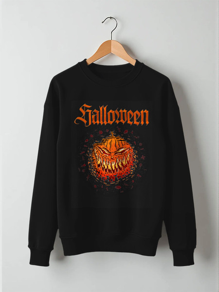Заказать свитшот в Москве. Свитшот унисекс хлопковый Halloween от Leichenwagen - готовые дизайны и нанесение принтов.