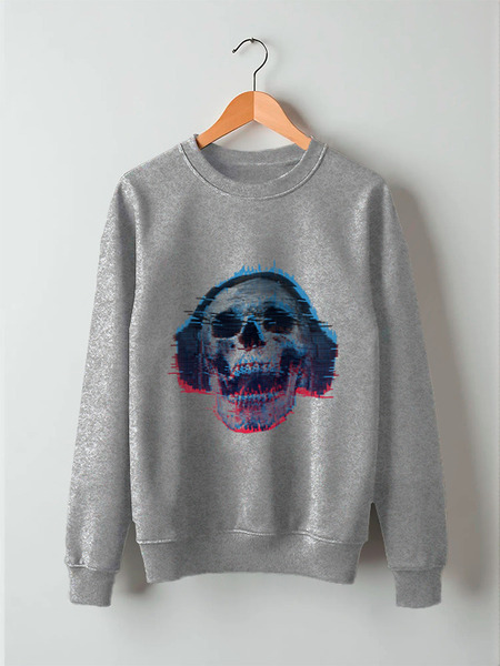 Заказать свитшот в Москве. Свитшот унисекс хлопковый Skull loves music от Дана Столыпина - готовые дизайны и нанесение принтов.