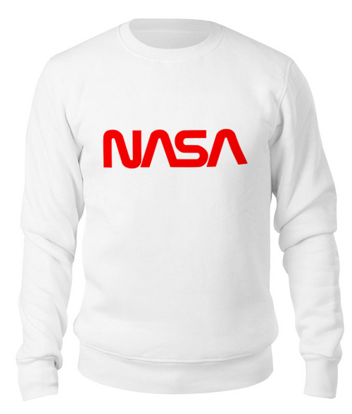 Заказать свитшот в Москве. Свитшот унисекс хлопковый NASA  от DESIGNER   - готовые дизайны и нанесение принтов.