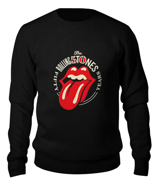 Заказать свитшот в Москве. Свитшот унисекс хлопковый The Rolling Stones от ROK - готовые дизайны и нанесение принтов.
