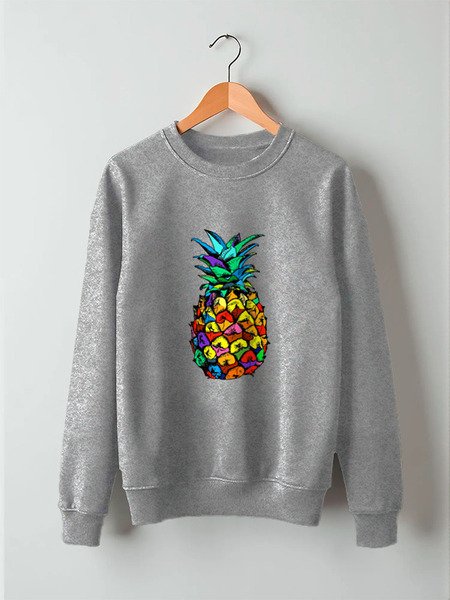 Заказать свитшот в Москве. Свитшот унисекс хлопковый ANANAS COLOR от balden - готовые дизайны и нанесение принтов.