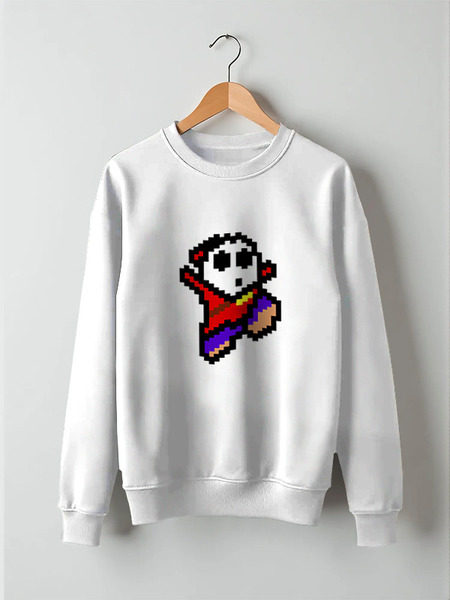 Заказать свитшот в Москве. Свитшот унисекс хлопковый Shy Guy (Марио) от fanart - готовые дизайны и нанесение принтов.