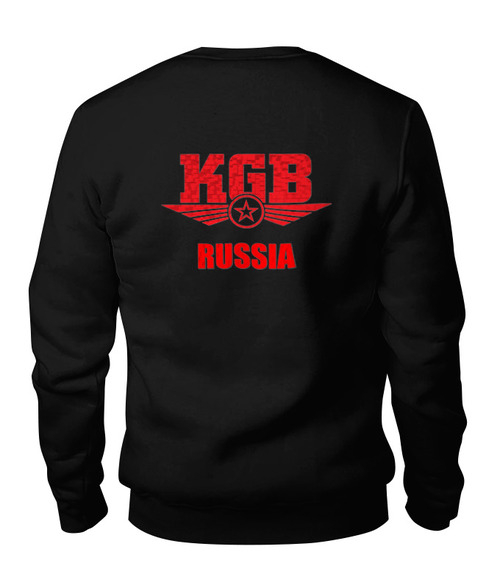 Заказать свитшот в Москве. Свитшот унисекс хлопковый KGB Russia от Leichenwagen - готовые дизайны и нанесение принтов.