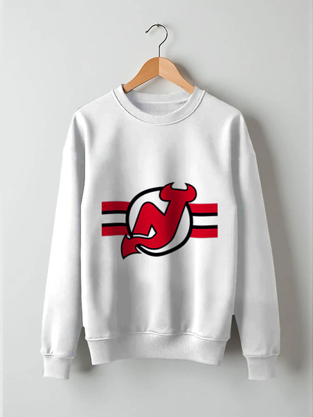 Заказать свитшот в Москве. Свитшот унисекс хлопковый New Jersey Devils от kspsshop - готовые дизайны и нанесение принтов.